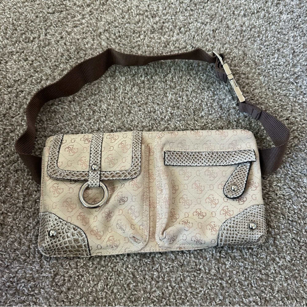 Guess Stylish Beige and Brown Women's Bag 🛞